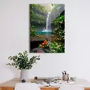 Vibrant Waterfall Landscape Metal Poster