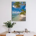 Tropical Beach Day Metal Poster