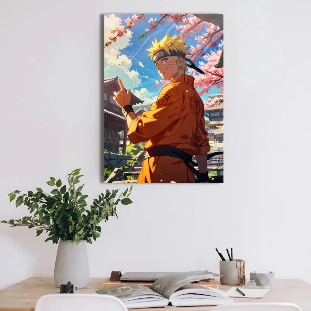 Naruto Victory Pose Metal Poster | Anime Poster