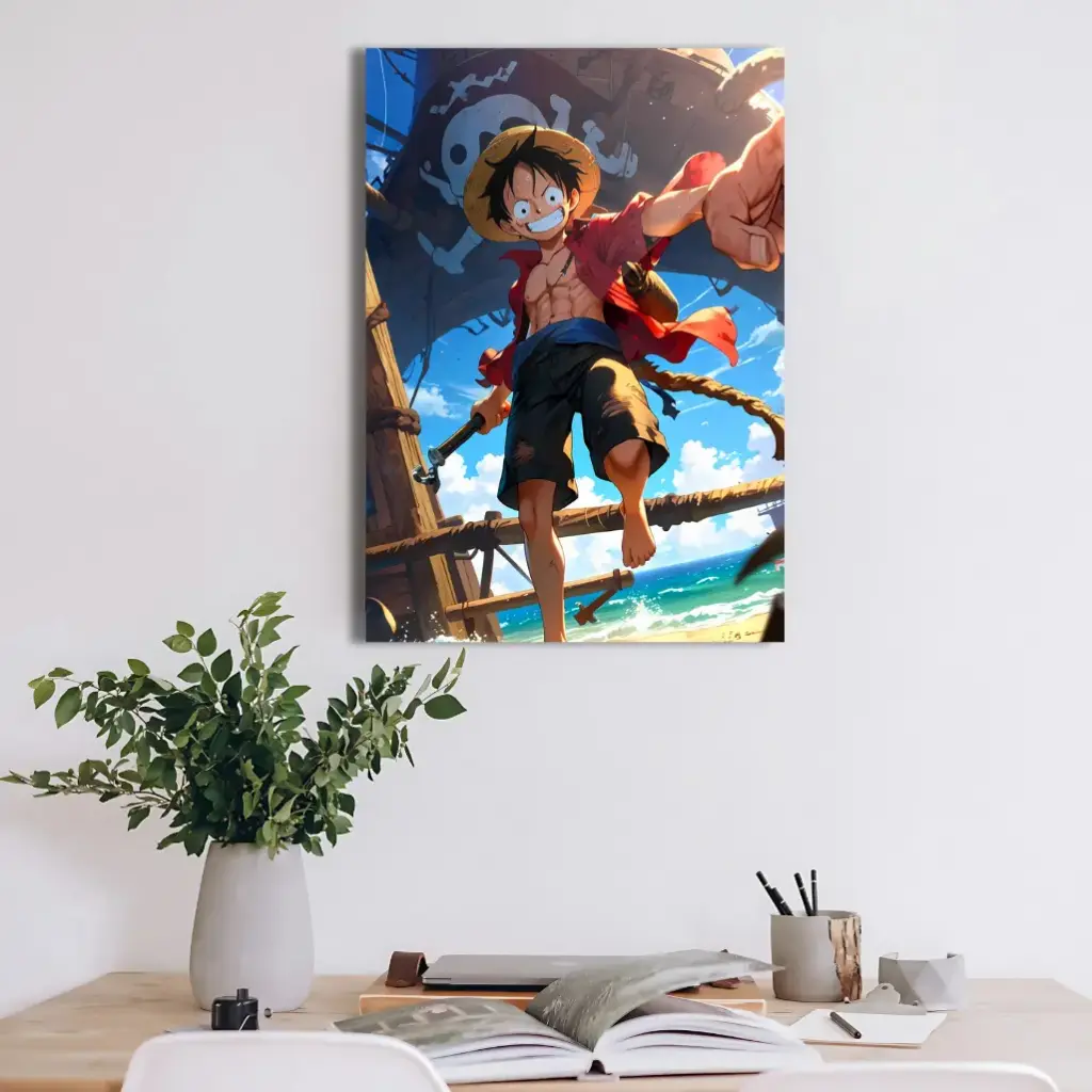 One Piece Luffy Pirate King Artwork | Wall Decor for Anime Fans