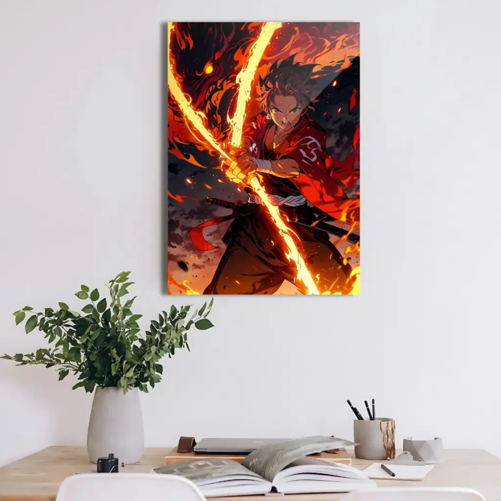 Tanjiro Kamado – Demon Slayer Anime Wall Art | Action-Packed Samurai Print