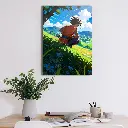 Serene Goku Nature Scene Poster – Dragon Ball Z Anime Landscape Wall Art