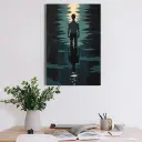 Mystical Ocean Reflection Metal Poster - Serenity Wall Art 
