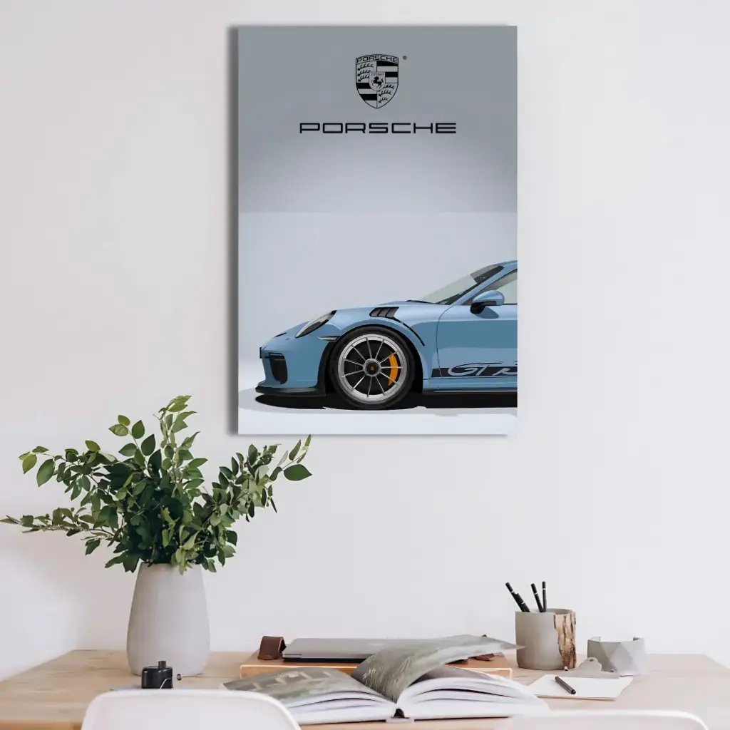 Porsche 911 GT3 Poster – Sleek Sports Car Metal Wall Poster 