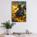 Lord Krishna and His Loyal Steed