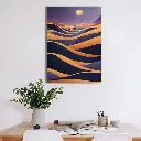 Midnight Desert Abstract Metal Poster