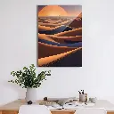 Serene Desert Dawn Metal Poster