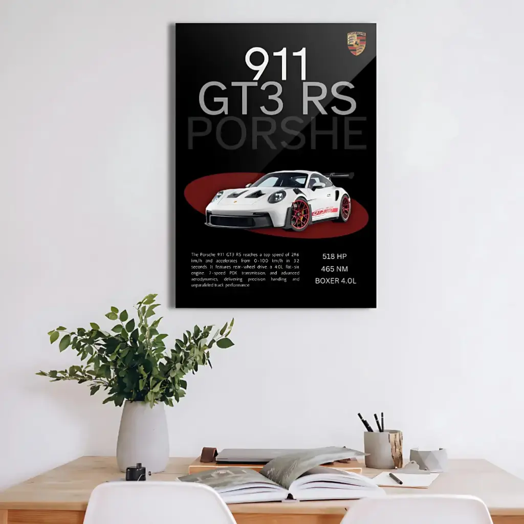 Porsche 911 GT3 RS Metal Poster