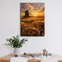 Golden Wheat Field Metal Poster