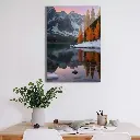 Sunrise Over Snowy Mountains Metal Poster