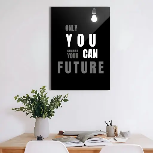 Inspire Success Every Day – Modern Motivational Metal Wall Art 